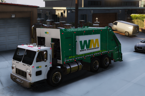 Waste Management Garbage Truck with Lights ELS & Non ELS